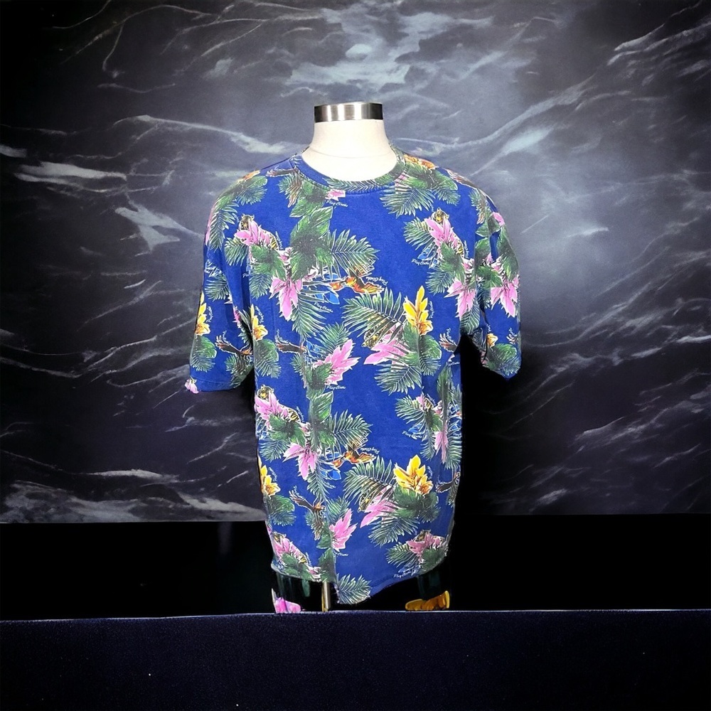 Play Cloths Botanical Jungle Set Mens Blue Shorts & Shirt Sz 36 XL Hawaii Aloha - Picture 3 of 16